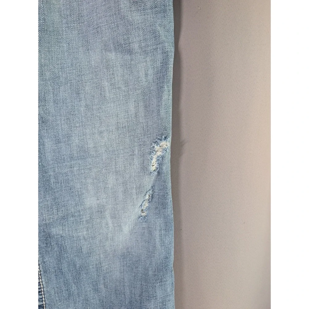 Silver Jeans Zac Mens 34x32 Light Wash Relaxed Fit Distressed Western‎